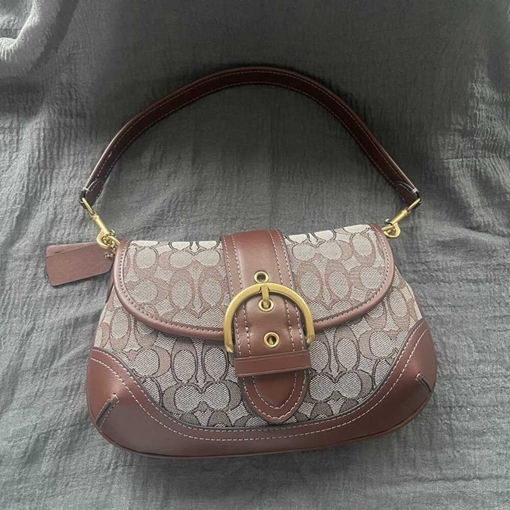 Coach Signature Jacquard Top Handle Shoulder Bag